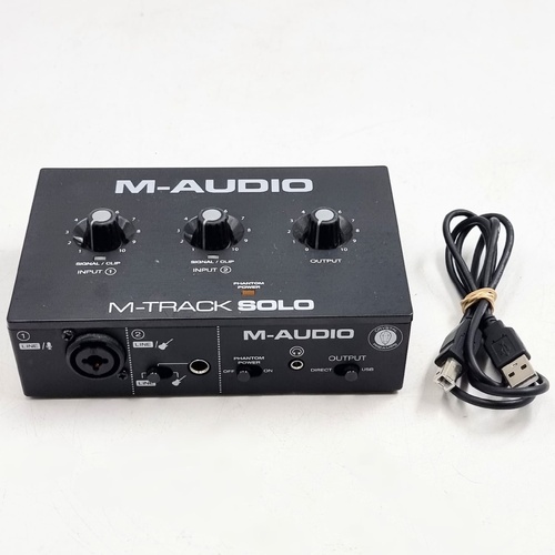 M-Audio M-Track Solo 2-Channel USB Audio Interface w/ USB Cable Phantom Power