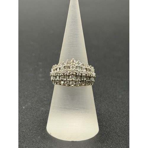 Ladies 9ct Yellow Gold Diamond Cluster Ring