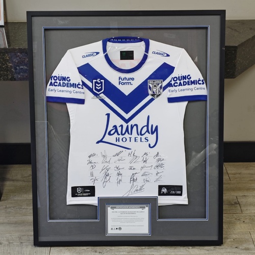 NRL 2024 Canterbury Bulldogs Squad Signed Jersey Limited Edition 231/300