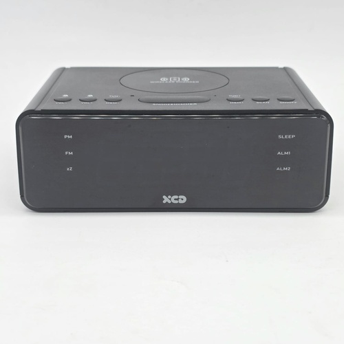 XCD XCDCLKRD2 FM Clock Radio Wireless Charging Dual Alarm