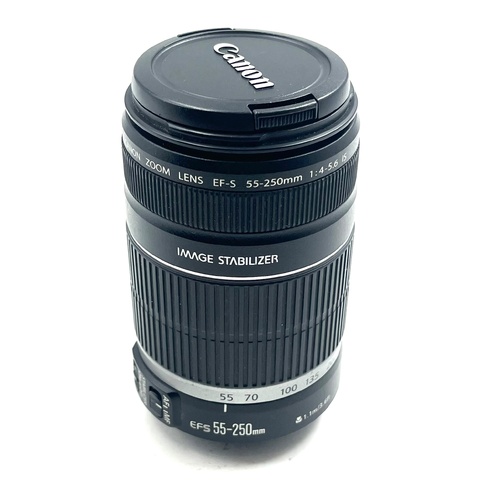 Canon EF-S 55-250mm f/4-5.6 IS Telephoto Zoom Lens Image Stabilizer AF/MF - No Rear Cap