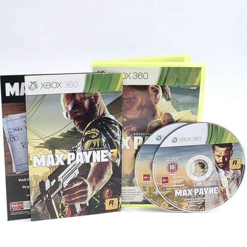 Max Payne 3 Xbox 360 PAL Complete With Manual Rockstar Action Shooter Game