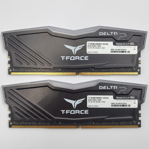 TEAMGROUP T-Force Delta RGB 16GB (2x8GB) DDR4 3000MHz Desktop Memory RAM Black