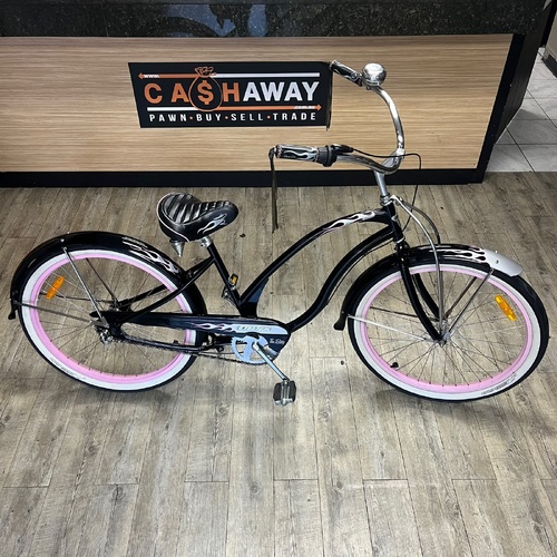 Electra The Betty 3 Speed Cruiser Bike Women Black Pink Street Ride Series