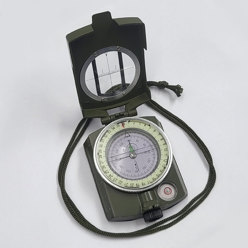 Military Style Lensatic Compass Hiking Camping Survival Navigation