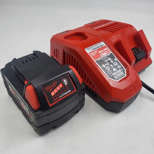 Milwaukee M18-18FC Rapid Charger 12V/18V + M18 REDLITHIUM 5.0Ah Li-Ion Battery Genuine