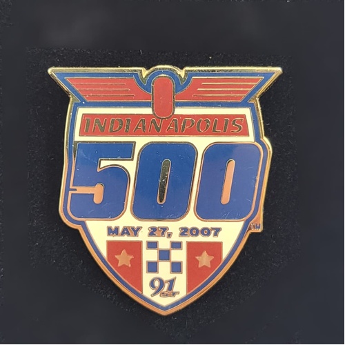Indianapolis 500 May 27 2007 Official Commemorative Lapel Pin Badge Indy 500 Racing Collectible