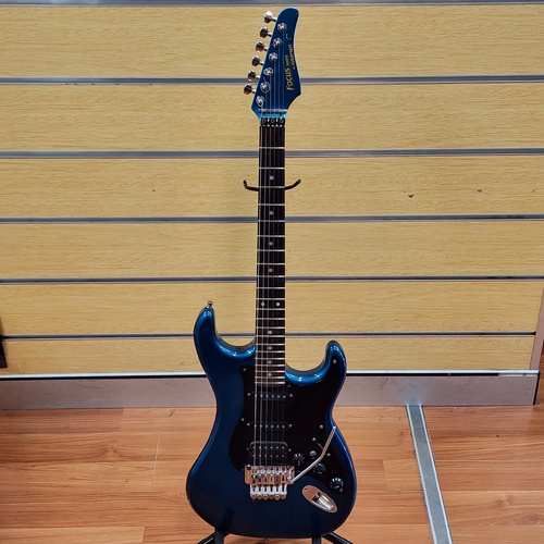 Vintage 1980 Kramer Focus 3000 Electric Guitar Blue 6 String Floyd Rose