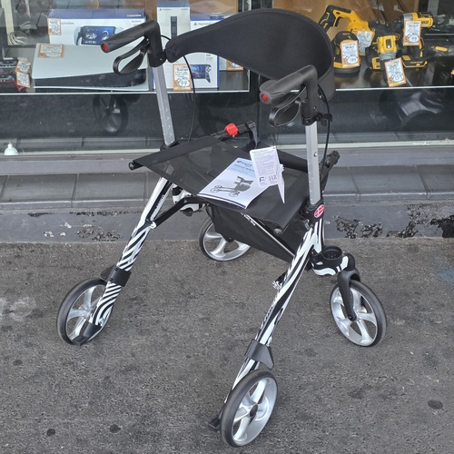 Aspire Vogue Lightweight 2 Zebra Seat Walker Rollator 150kg
