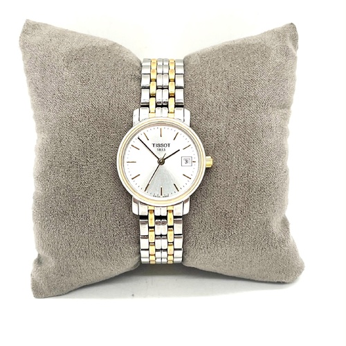 Tissot 1853 Two Tone Ladies Watch T825/925 Sapphire Crystal Swiss Made Date