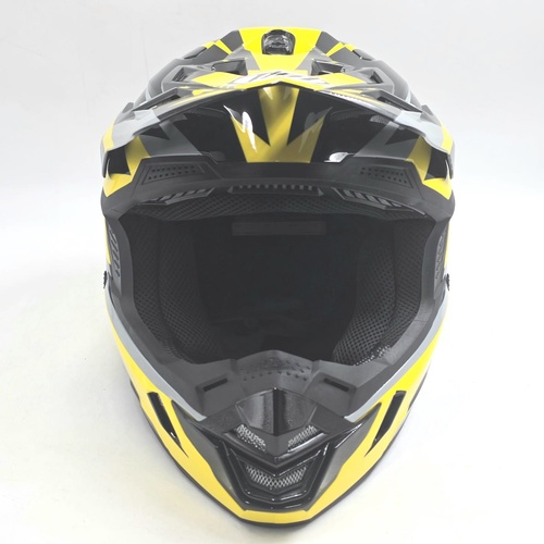 THH TX-15 Slipstream Motocross Helmet Black Yellow Gray L 59-60cm ECE R22-05