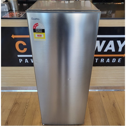 Esatto EUF172S 172L Upright Freezer Single Door Stainless Steel Fridge Look Bar