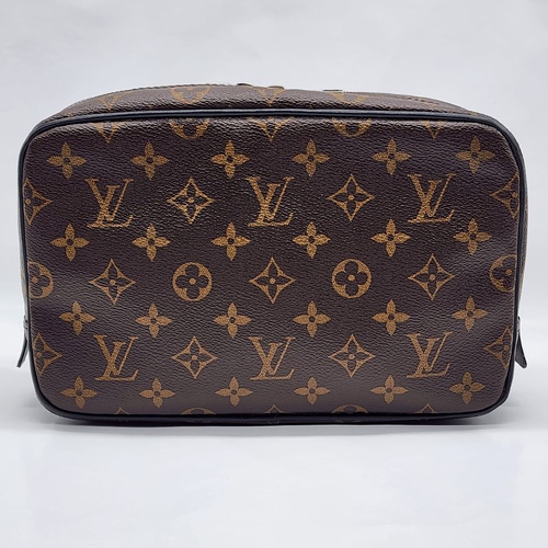 Louis Vuitton Monogram Trousse De Toilette Brown Canvas Cosmetic Bag + COA
