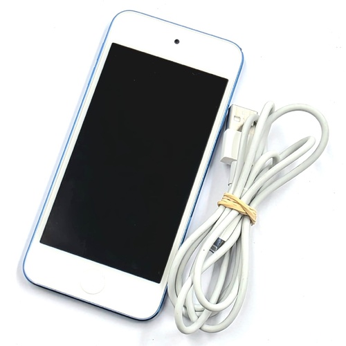 Apple iPod Touch 6th Generation 128GB Blue A1574 USB Cable Name Engraved