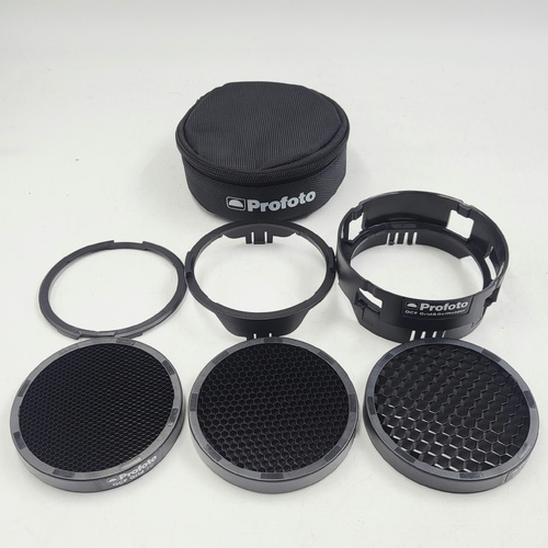 Profoto OCF Grid Kit 101030 10° 20° 30° Grid & Gel Holder Carry Bag