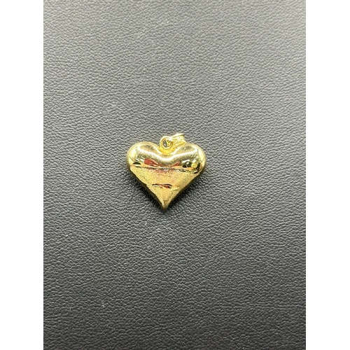Ladies 18ct Yellow Gold Bubble Heart Pendant