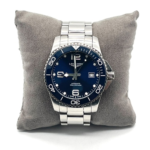 Longines HydroConquest 41mm Sunray Blue Automatic Diver Watch L3.781.4