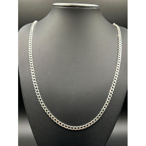 Unisex 925 Sterling Silver Curb Link Necklace
