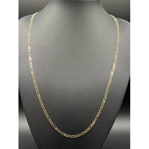  Unisex 9ct Yellow Gold Figaro Link Necklace