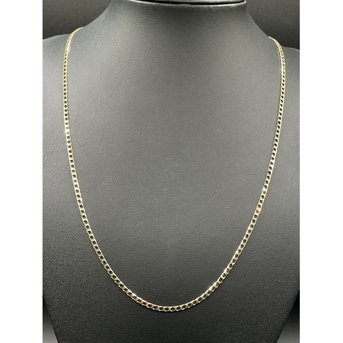 Unisex 9ct Yellow Gold Curb Link Necklace