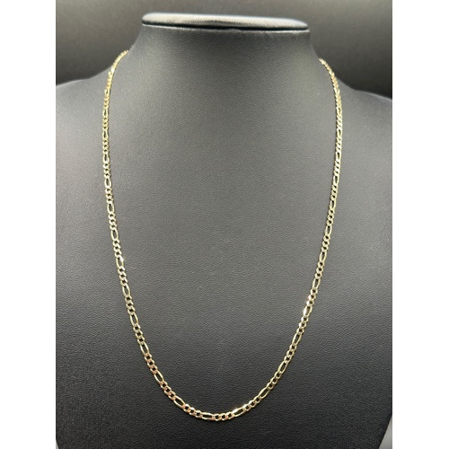 Unisex 9ct Yellow Gold Figaro Link Necklace