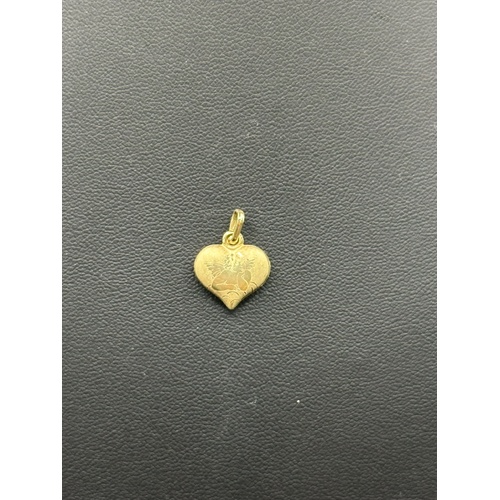 Ladies 9ct Yellow Gold Heart Pendant