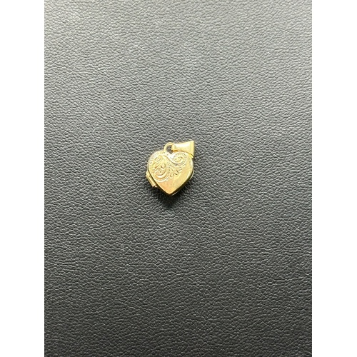 Ladies 9ct Yellow Gold Love Heart Locket Pendant
