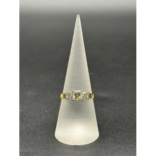 Ladies 18ct Yellow & White Gold Diamond Three-Stone Ring