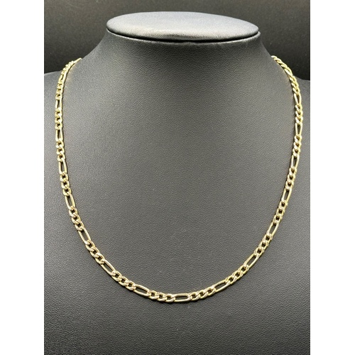 Unisex 10ct Yellow Gold Figaro Link Necklace
