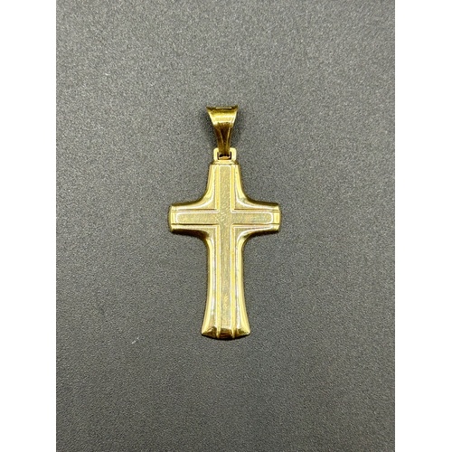 Unisex 18ct Yellow Gold Religious Cross Pendant