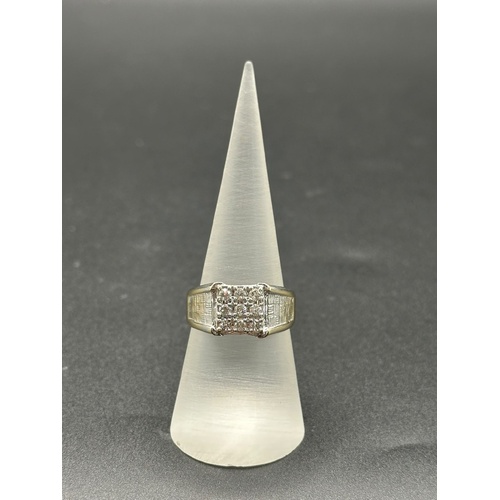 Mens 14ct Yellow Gold Diamond Ring