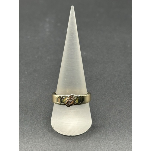 Mens 10ct Yellow Gold Diamond Signet Ring