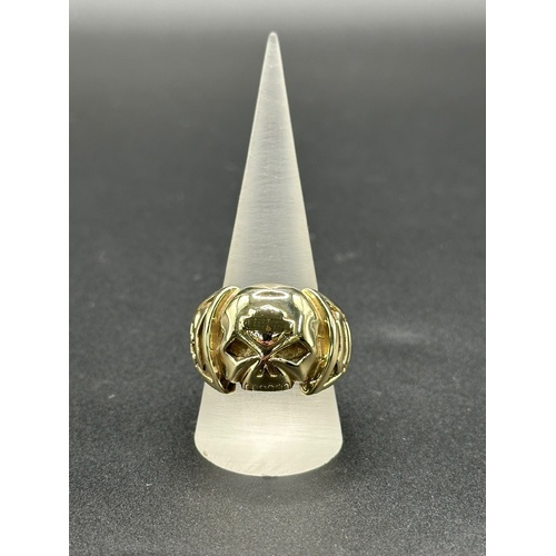 Men’s 9ct Yellow Gold Harley-Davidson Skull Ring