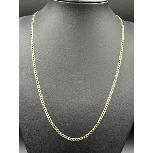 Unisex 9ct Yellow Gold Curb Link Necklace Chain