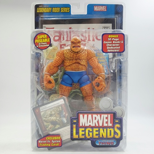 2005 ToyBiz Marvel Legends The Thing 1st Appearance Figure With Comic Book