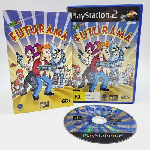 Futurama Sony PlayStation 2 PS2 PAL Game Complete With Manual