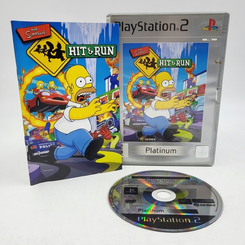 The Simpsons Hit & Run Platinum PS2 PAL Game Complete With Manual