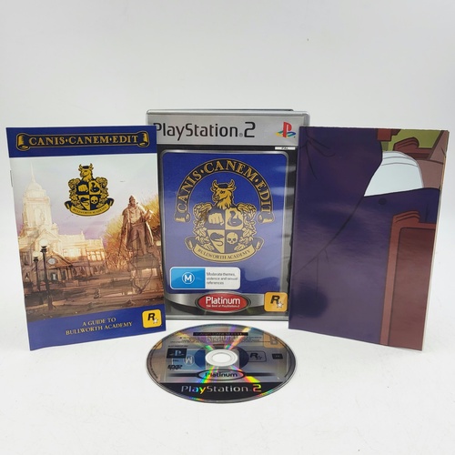 Canis Canem Edit Bully PS2 PAL Platinum Complete Manual & Poster