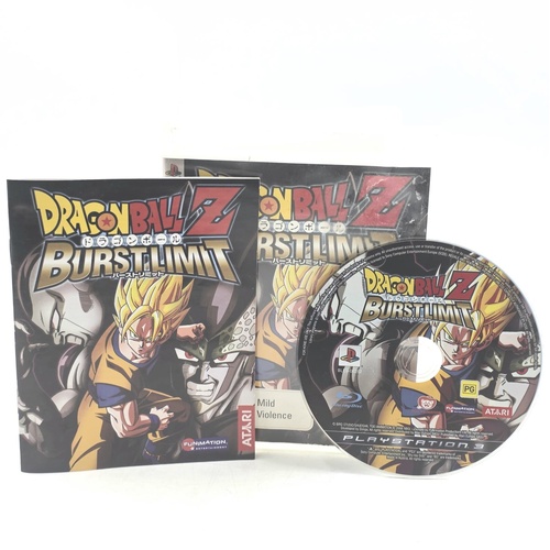Dragon Ball Z Burst Limit PS3 PAL Game Complete With Manual