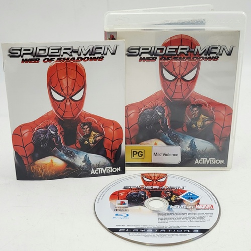 Spider-Man Web of Shadows PS3 PAL 2008 Game Complete with Manual Activision
