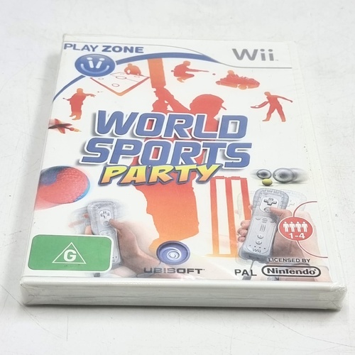 World Sports Party Wii PAL AU 2009 Factory Sealed Manual Ubisoft 1-4