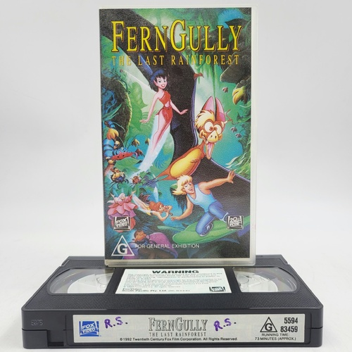 FernGully The Last Rainforest VHS 1992 Animated Family Movie Fox Video