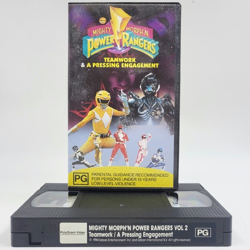 Mighty Morphin Power Rangers Vol 2 Teamwork A Pressing Engagement VHS Tape