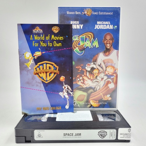 Warner Bros Space Jam VHS 90s Michael Jordan Bugs Bunny