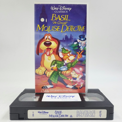 Disney Basil The Great Mouse Detective VHS PAL Walt Disney Classics