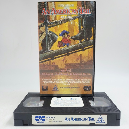 An American Tail VHS PAL Vintage Steven Spielberg Don Bluth CIC Video RFM1073