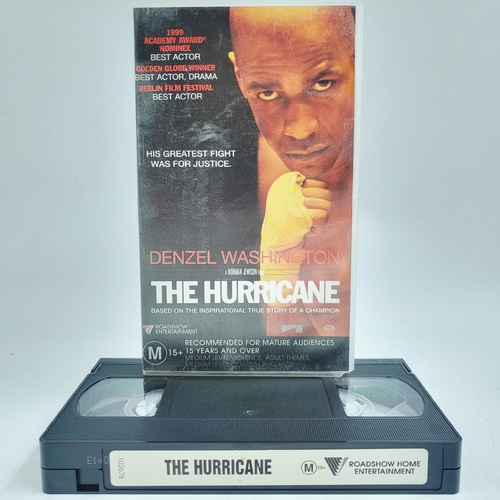 The Hurricane VHS Denzel Washington 2000 Roadshow Movie