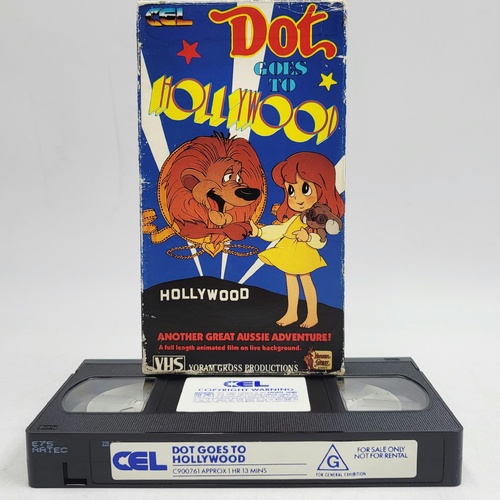 Dot Goes to Hollywood VHS 1987 Yoram Gross Australian Animation PAL G