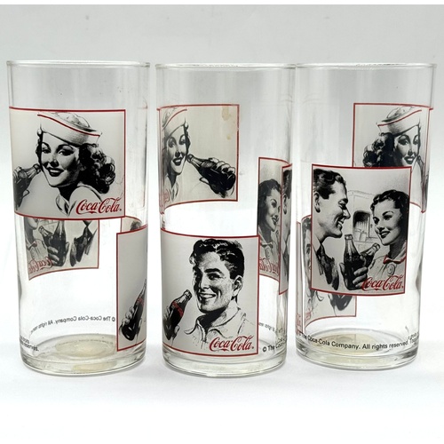 Coca-Cola Luminarc Mirror Mirror Glasses Set of 3 Made in France Collectable