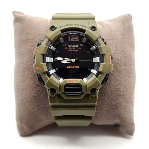 Casio HDC-700-3A2 Illuminator Olive Green Analog Digital Watch 10 Year Battery